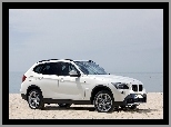 BMW X1, Dachowe, Białe, Relingi